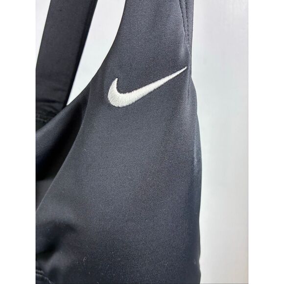 Nike NWT Swim One Piece Sheer Mesh Detailing in Black Size L - Picture 3 of 10